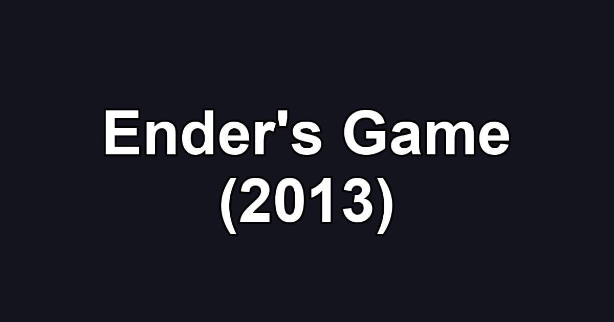 Ender's Game (2013)
