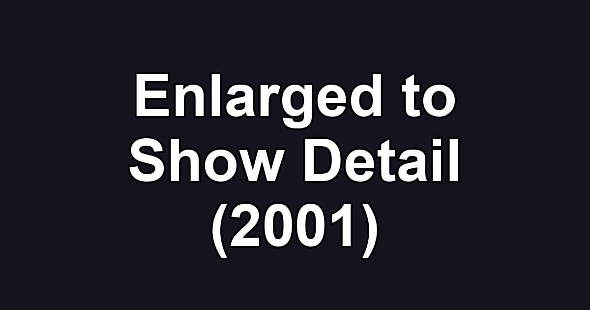 Enlarged to Show Detail (2001)
