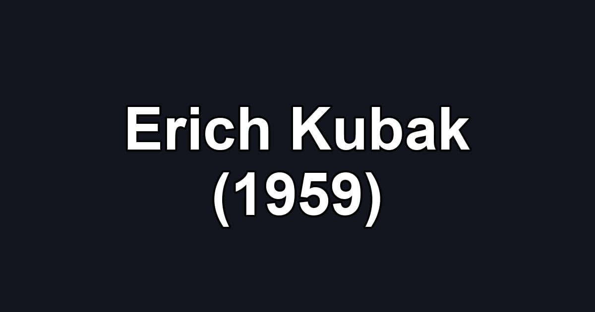 Erich Kubak (1959)