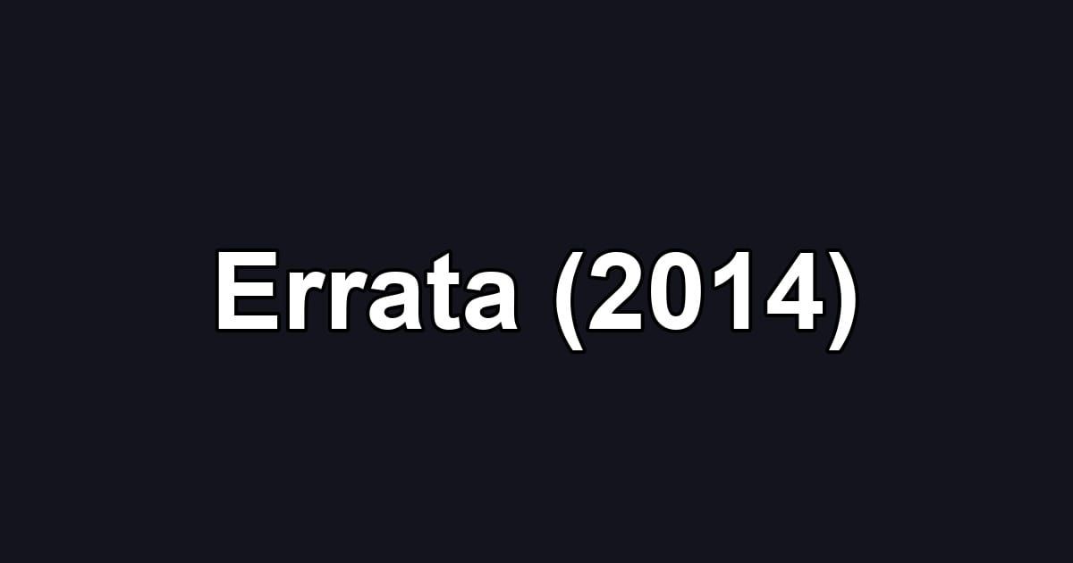 Errata (2014)