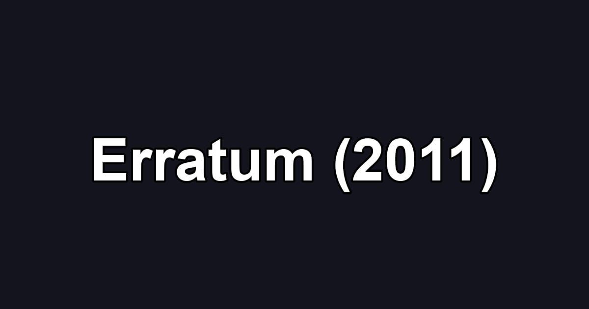 Erratum (2011)