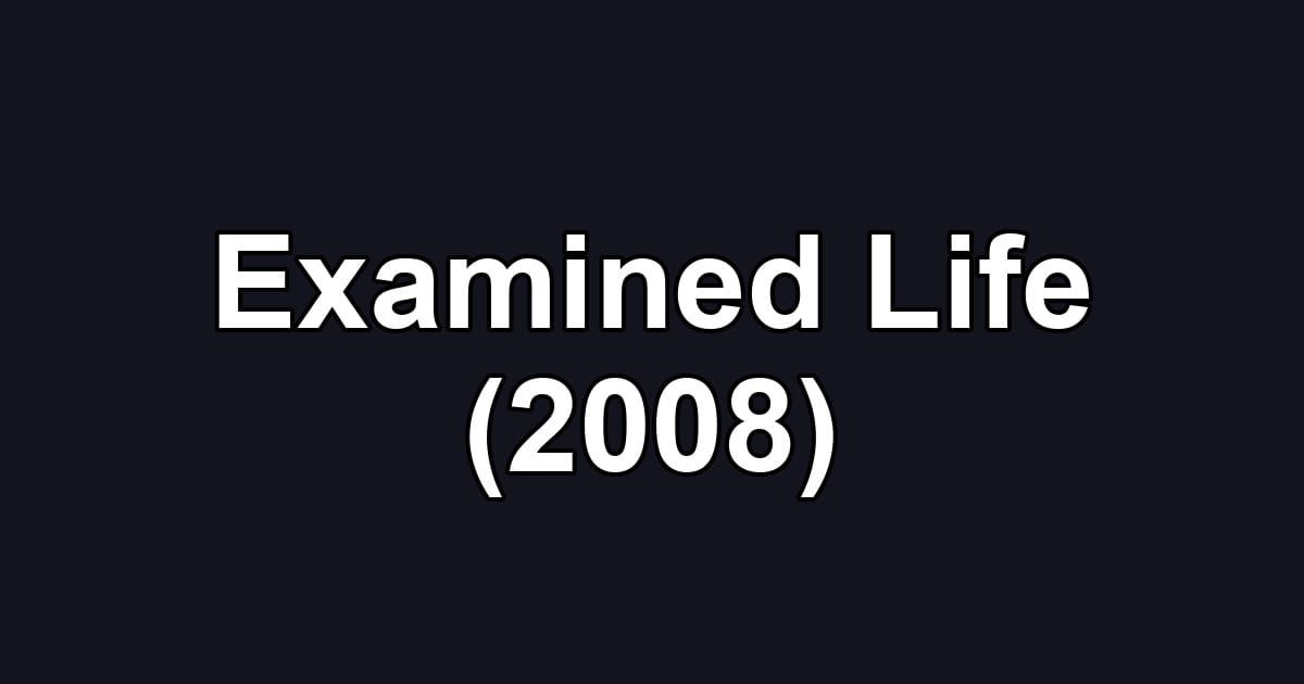 Examined Life (2008)