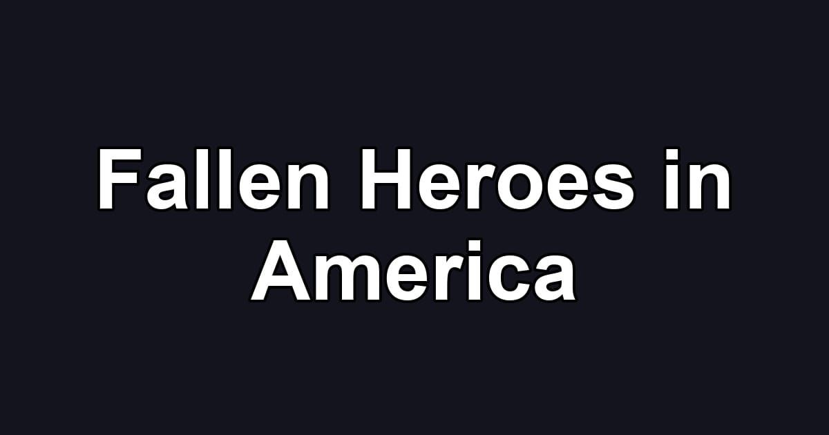 Fallen Heroes in America