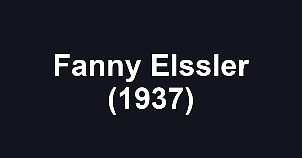 Fanny Elssler (1937)
