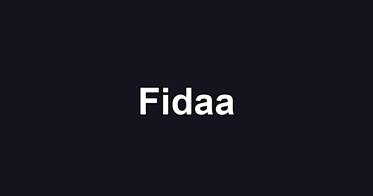 Fidaa