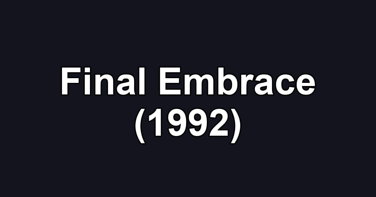 Final Embrace (1992)