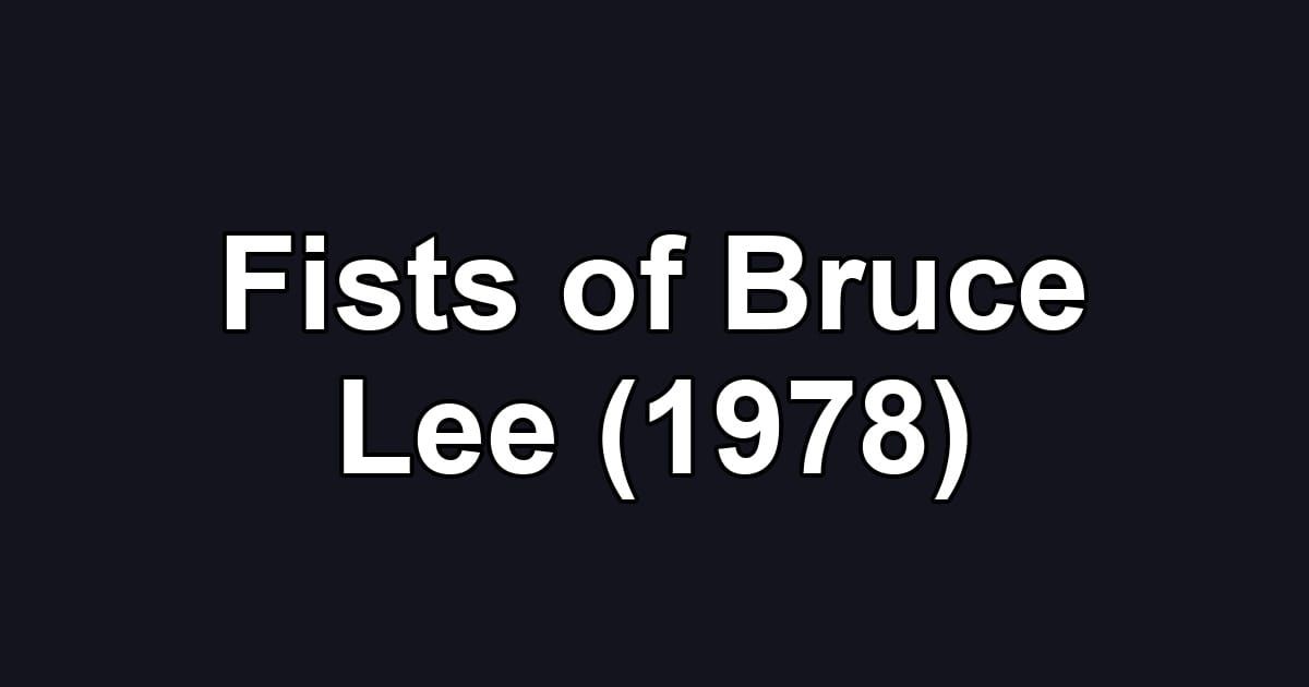 Fists of Bruce Lee (1978)