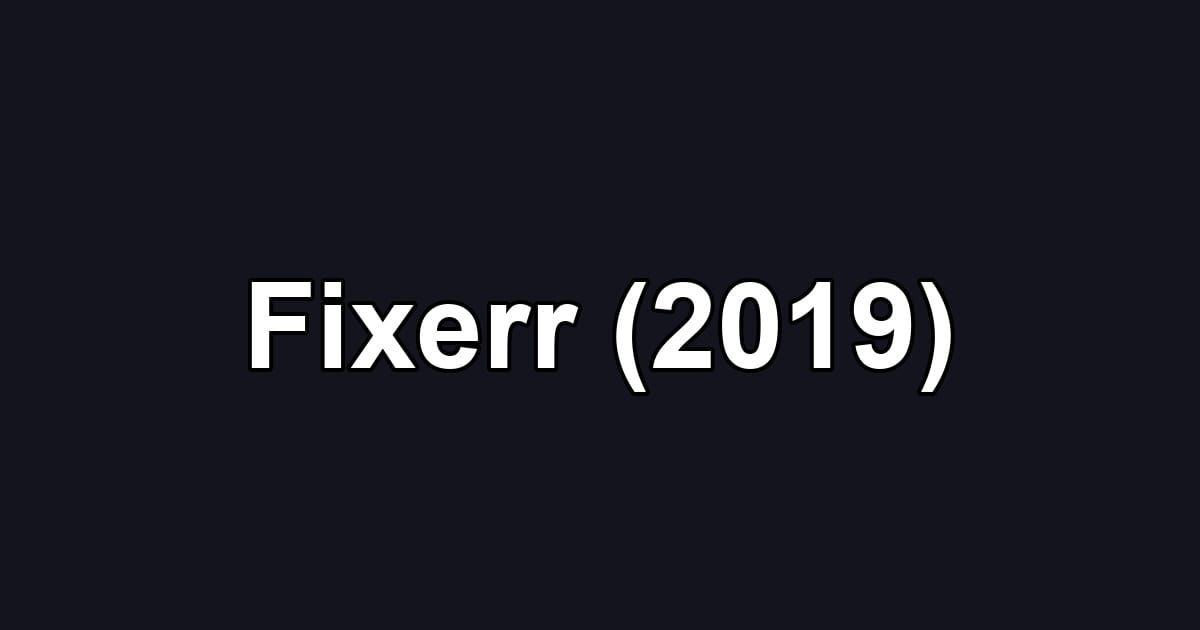 Fixerr (2019)