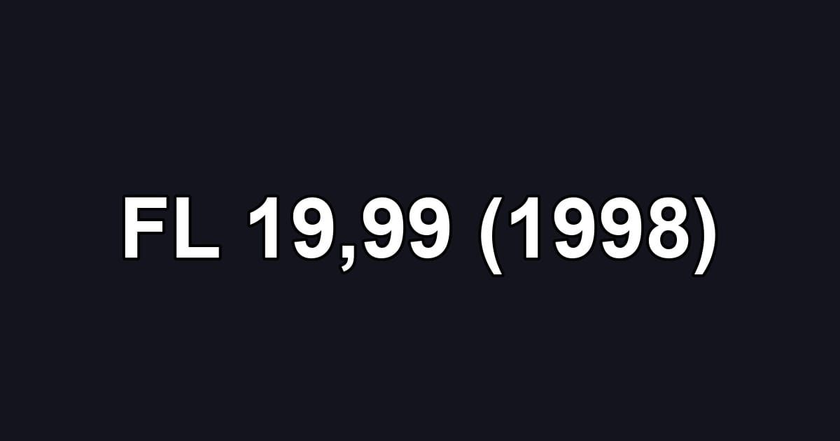 FL 19,99 (1998)