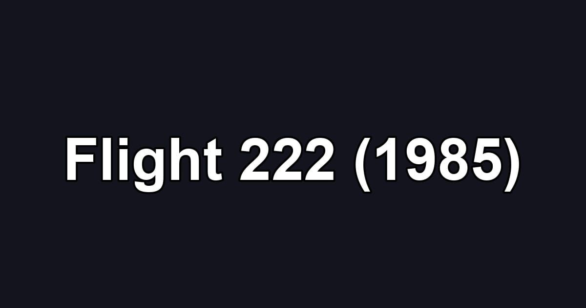 Flight 222 (1985)