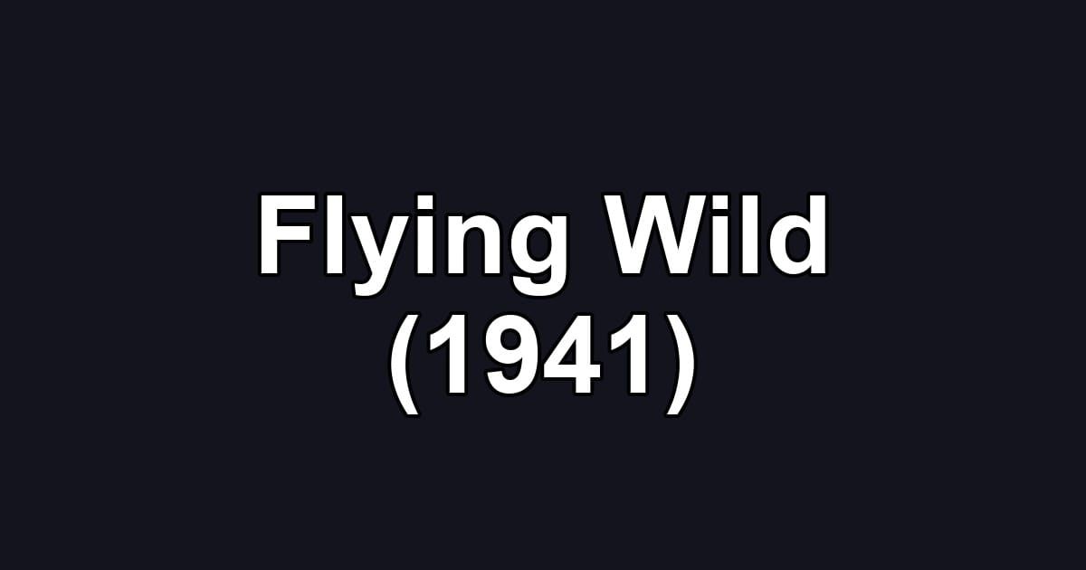 Flying Wild (1941)