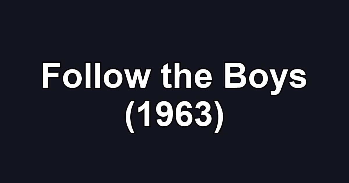 Follow the Boys (1963)