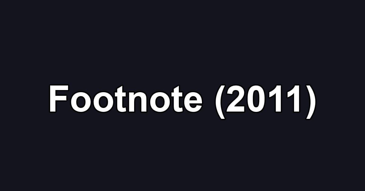 Footnote (2011)