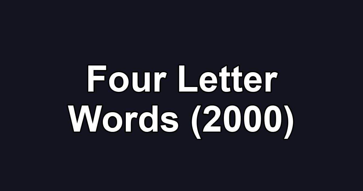 Four Letter Words (2000)