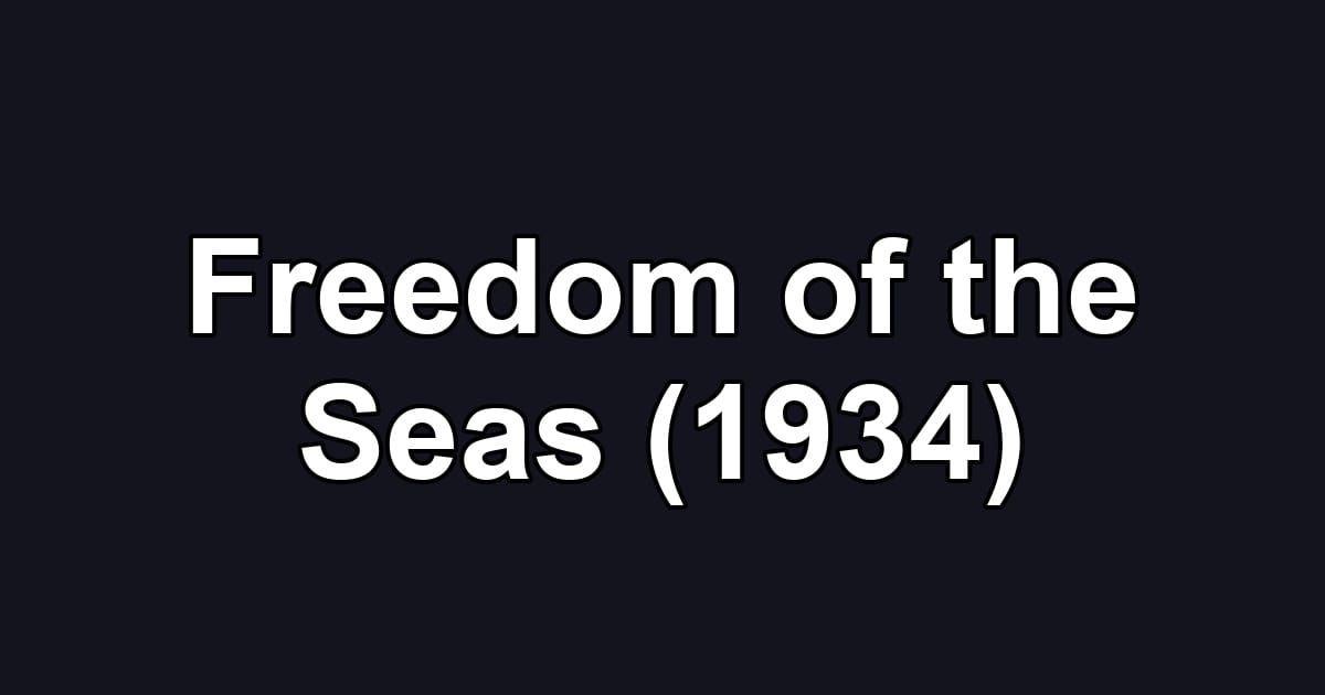 Freedom of the Seas (1934)