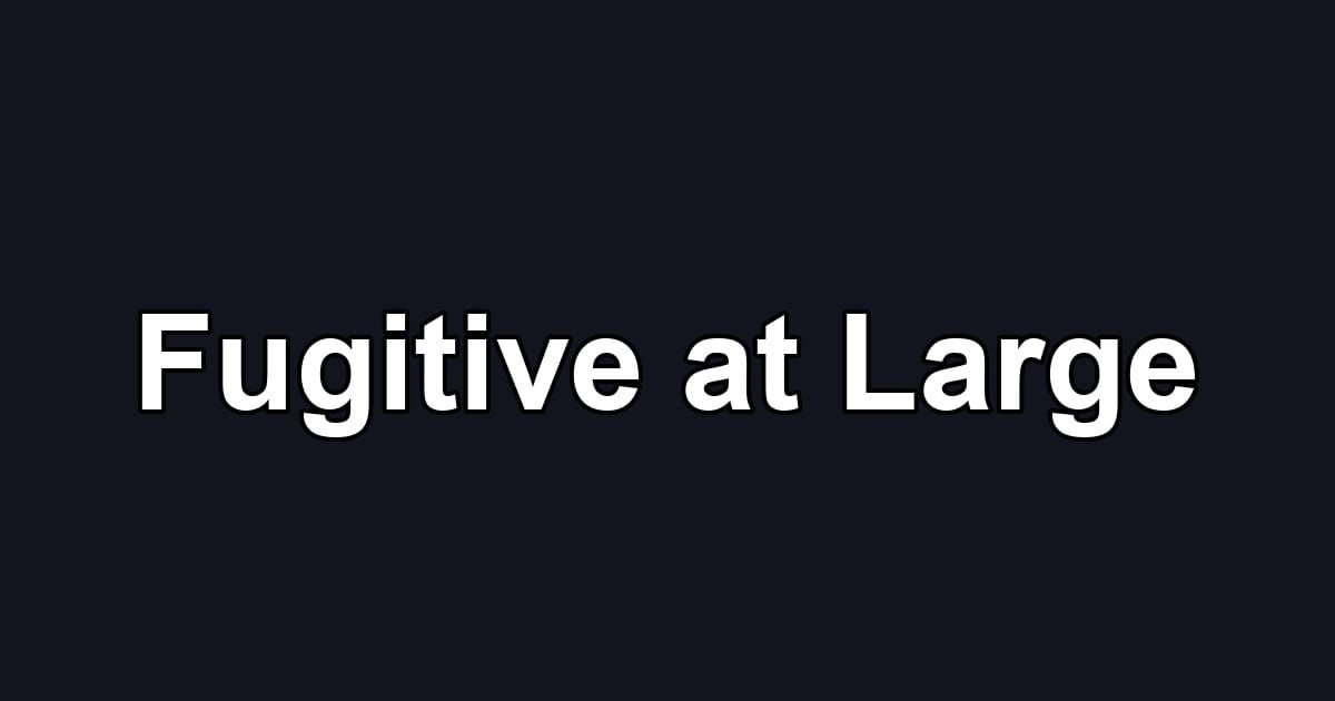 Fugitive at Large