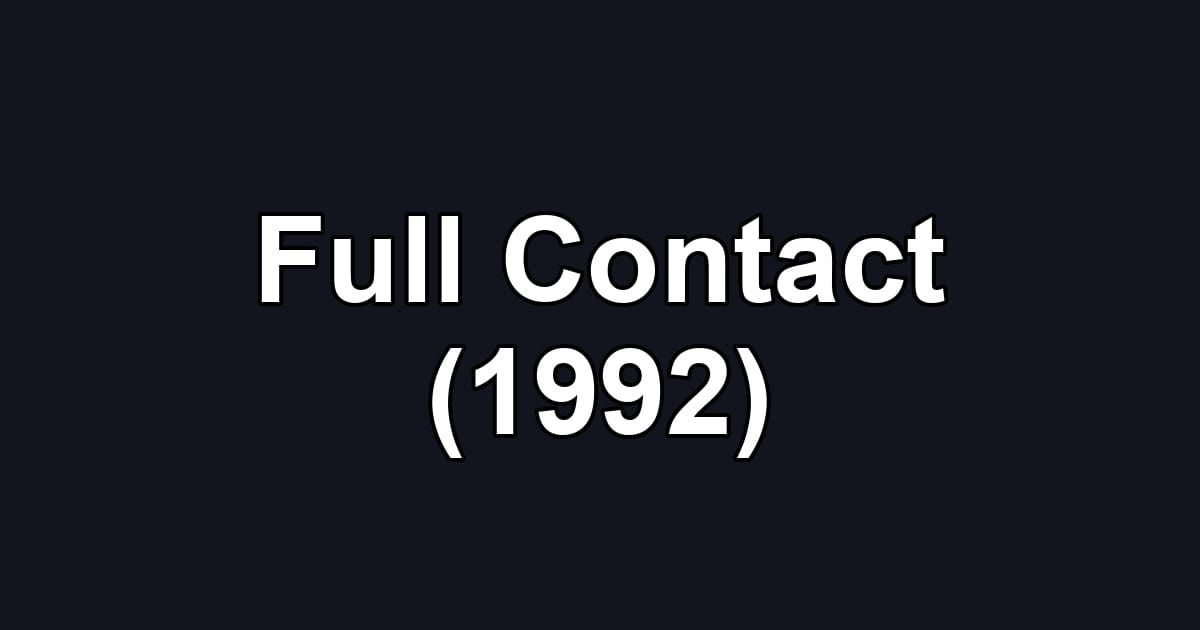 Full Contact (1992)
