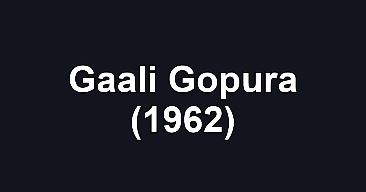 Gaali Gopura (1962)