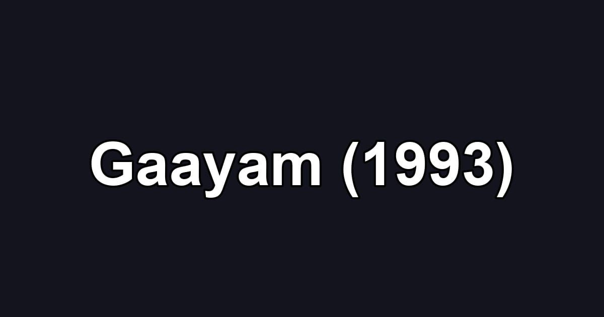 Gaayam (1993)