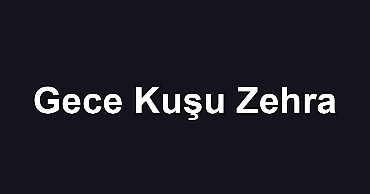 Gece Kuşu Zehra