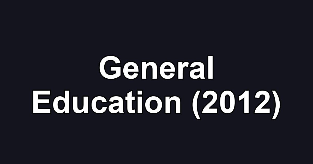 General Education (2012)