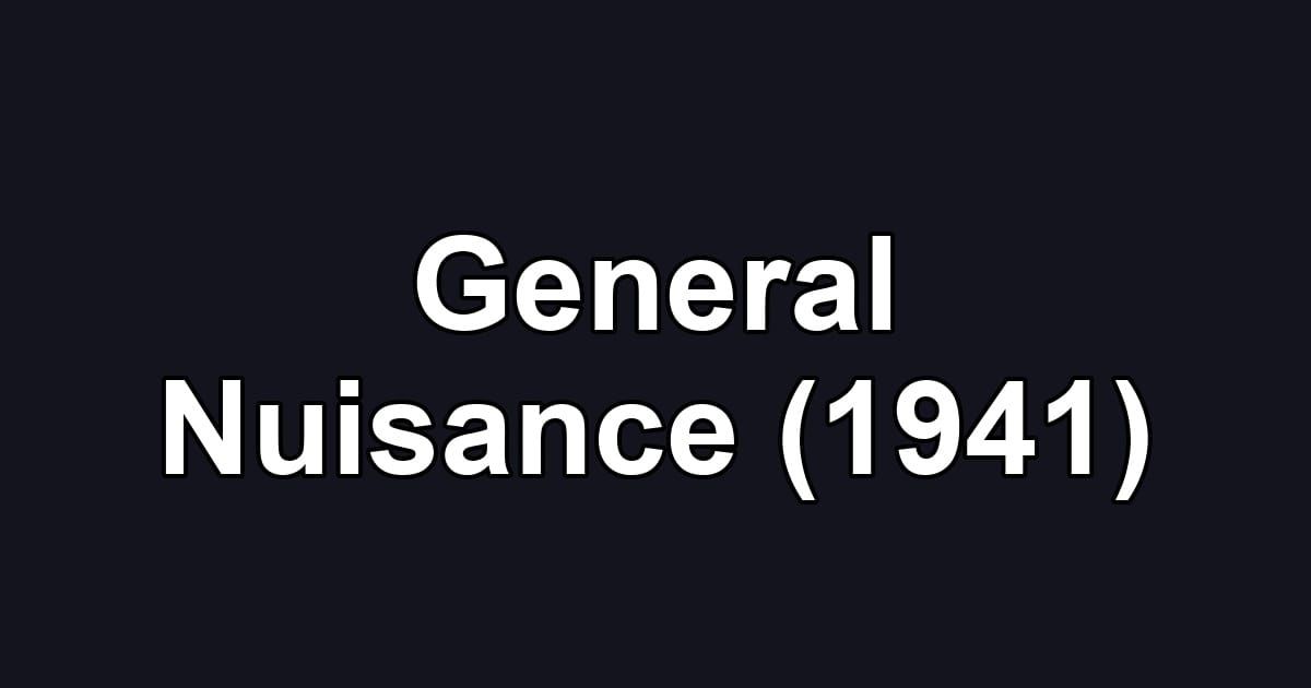 General Nuisance (1941)