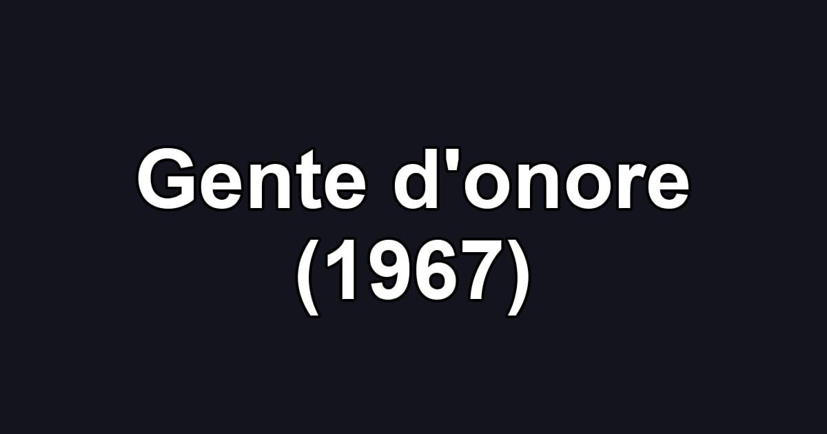 Gente d'onore (1967)