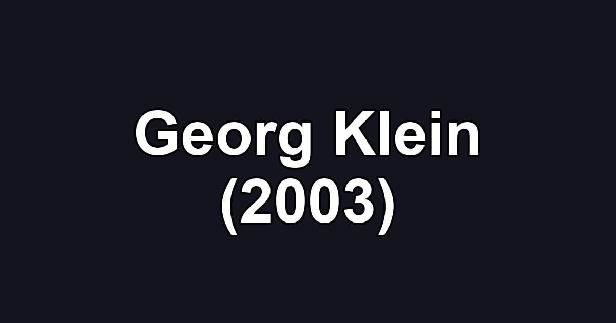 Georg Klein (2003)