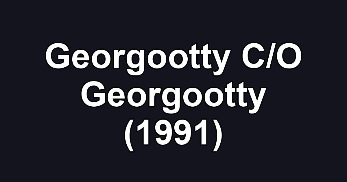 Georgootty C/O Georgootty (1991)