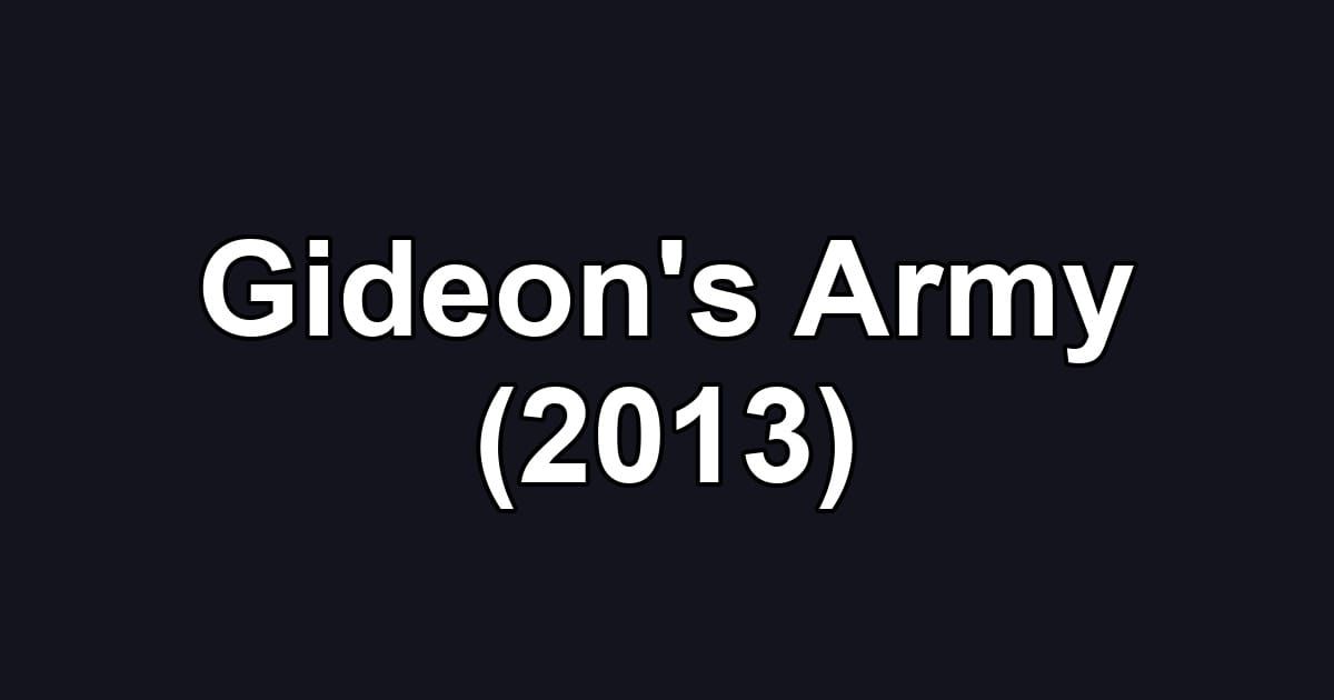 Gideon's Army (2013)