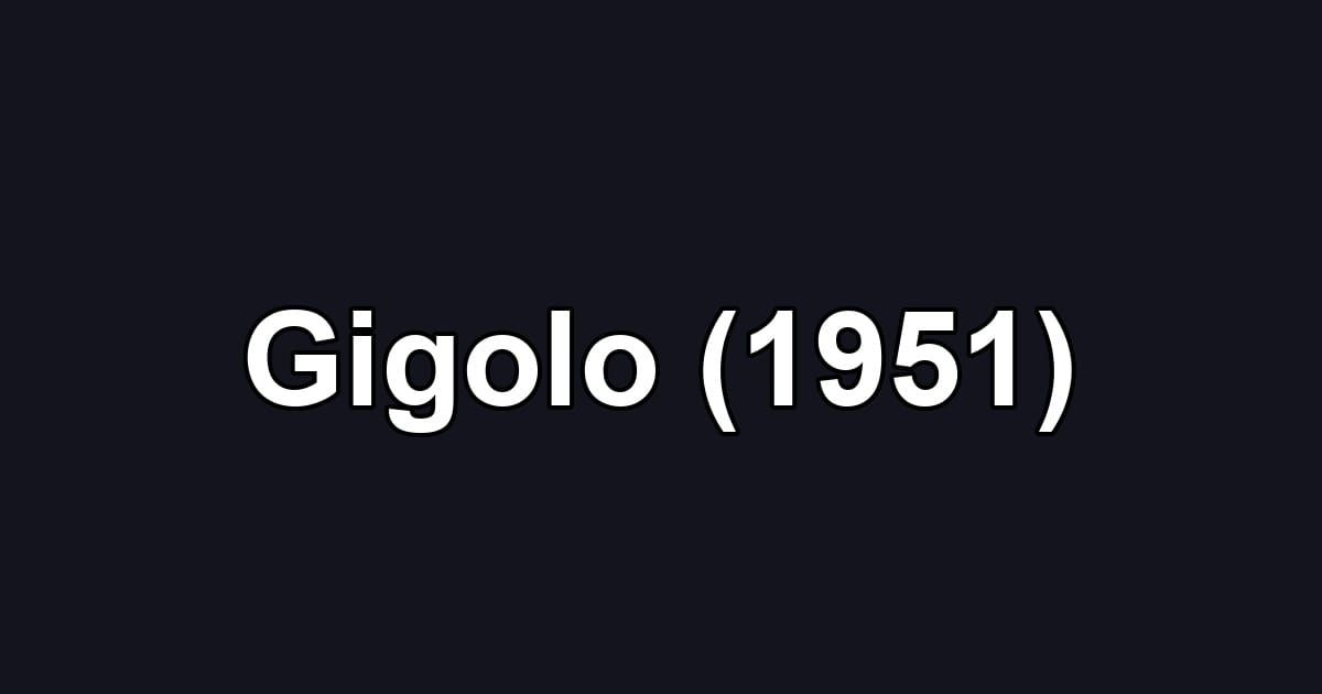 Gigolo (1951)