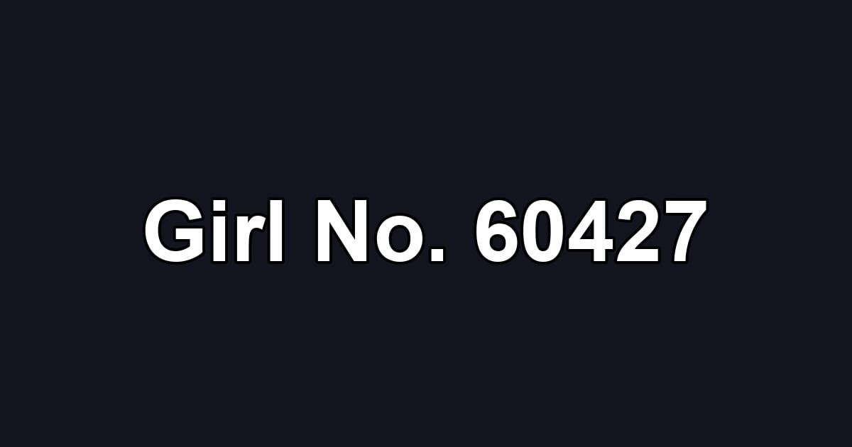 Girl No. 60427