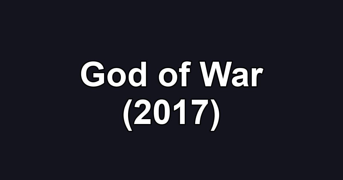 God of War (2017)