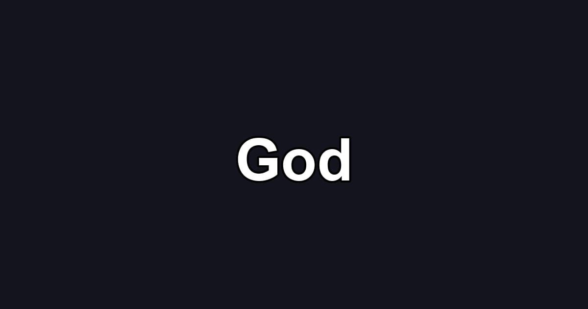 God