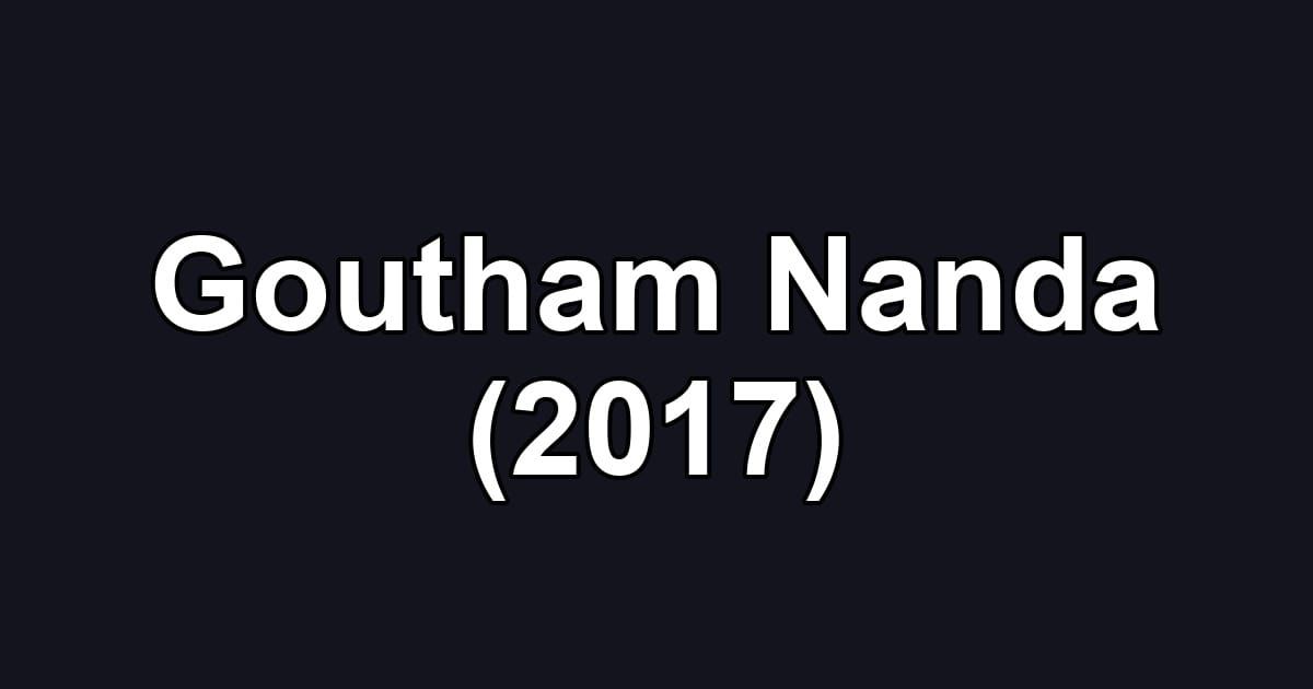 Goutham Nanda (2017)