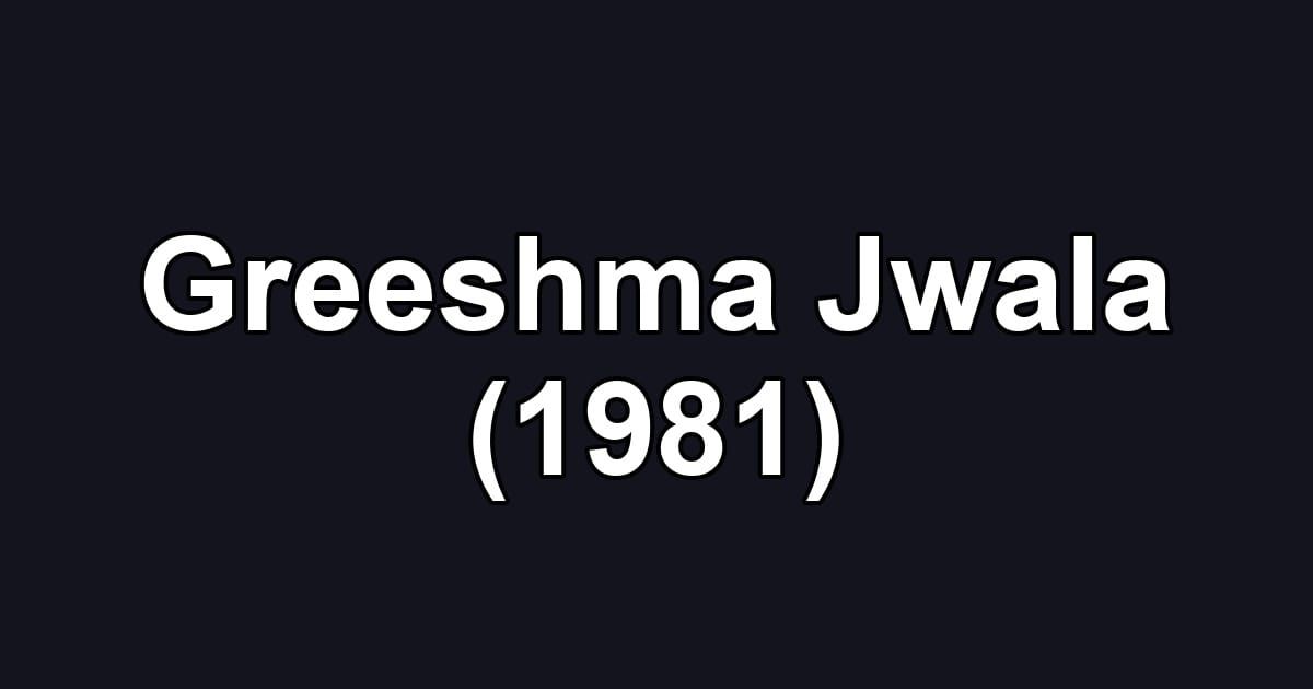 Greeshma Jwala (1981)