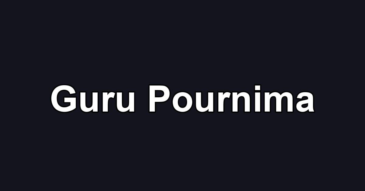 Guru Pournima