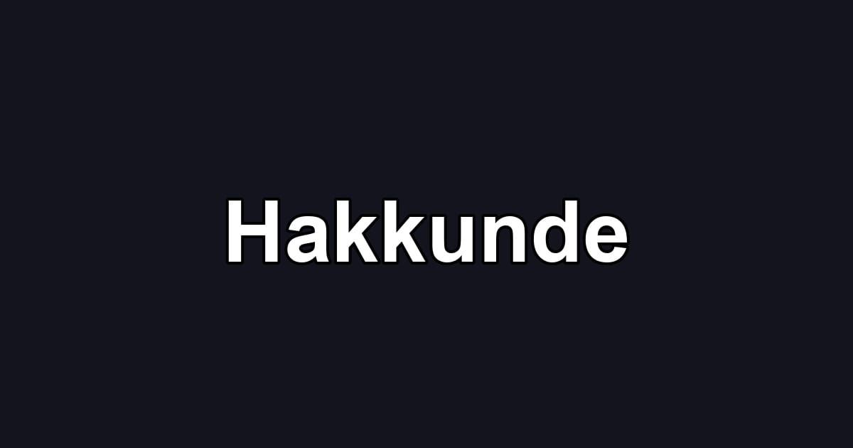 Hakkunde