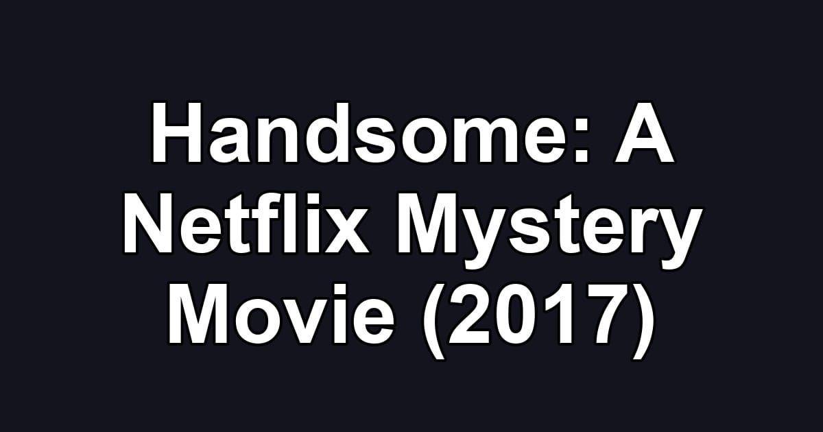 Handsome: A Netflix Mystery Movie (2017)