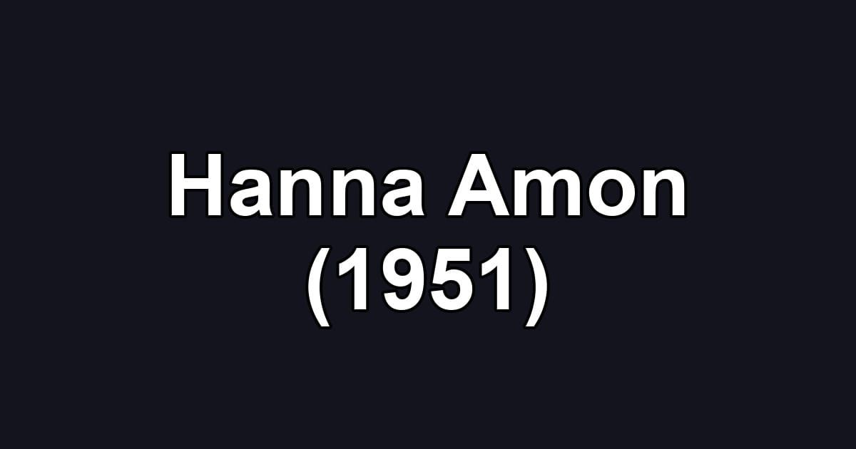 Hanna Amon (1951)