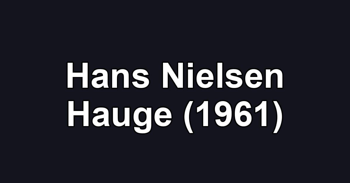 Hans Nielsen Hauge (1961)