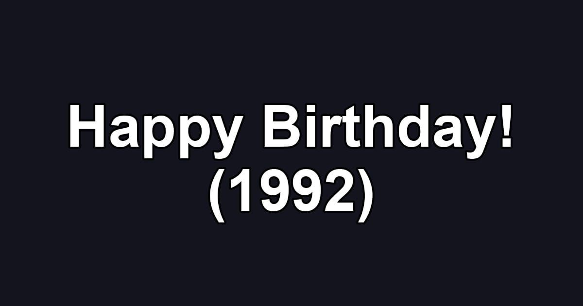 Happy Birthday! (1992)