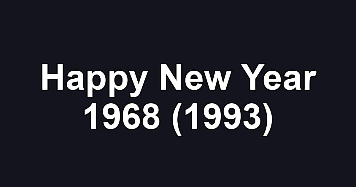 Happy New Year 1968 (1993)