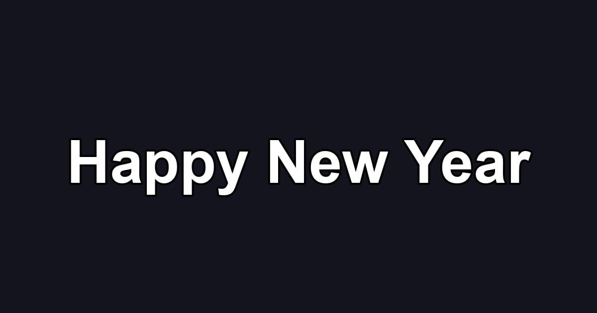 Happy New Year