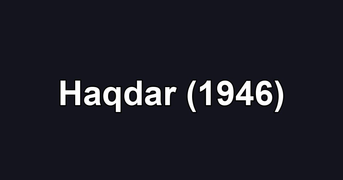 Haqdar (1946)