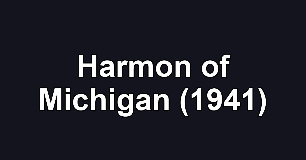 Harmon of Michigan (1941)