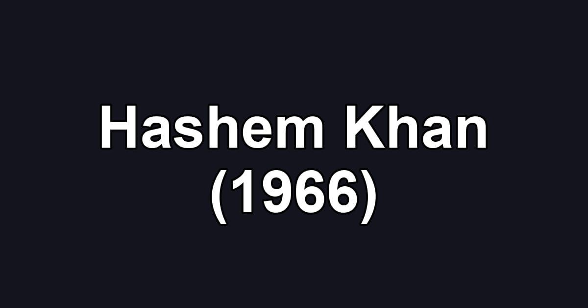 Hashem Khan (1966)