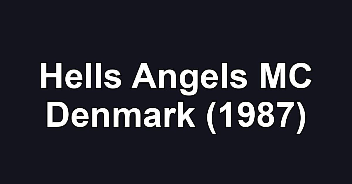 Hells Angels MC Denmark (1987)