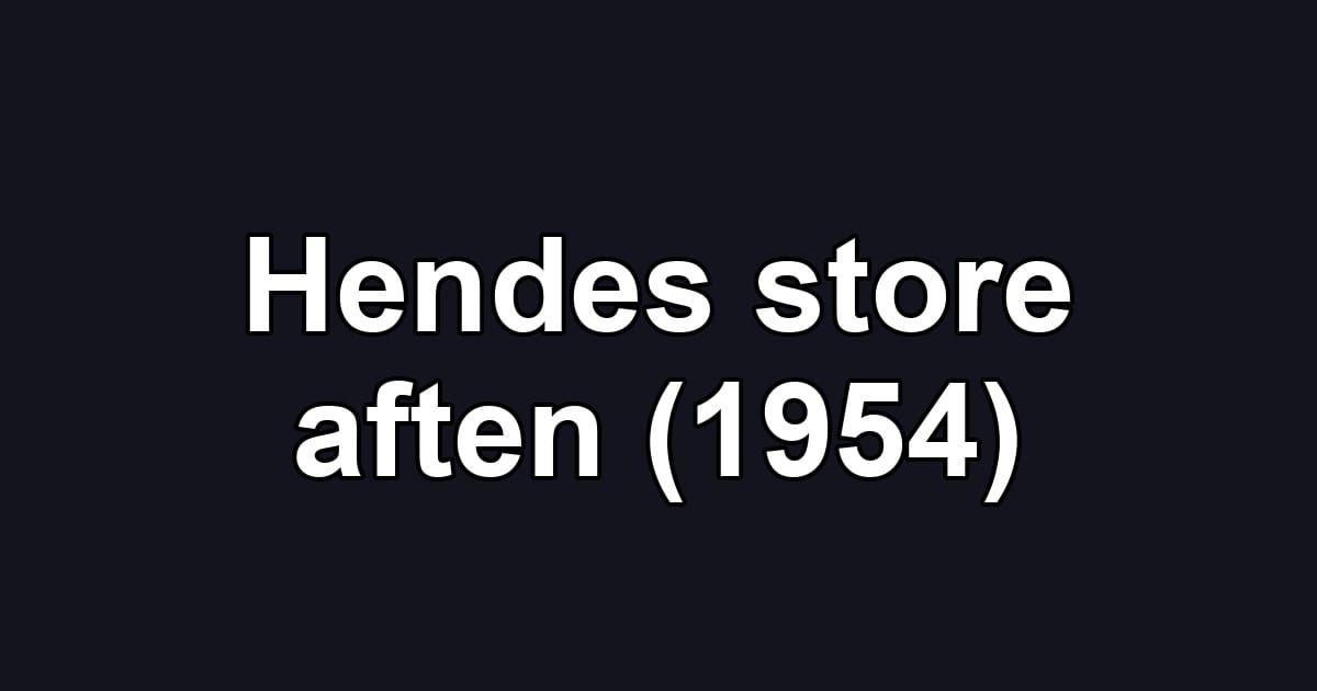 Hendes store aften (1954)