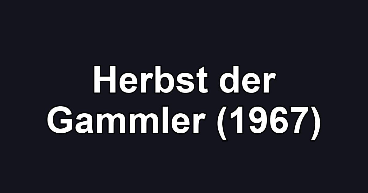 Herbst der Gammler (1967)